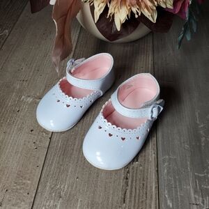 Baby Girl White Eyelet Mary Jane Crib Shoes Walking Shoes Size 3
